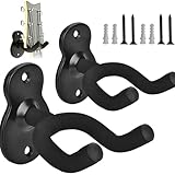 ZMFeng Guitar Wall Mount 2 Pack Guitar Hangers Guitar Holder Hook Stand Wall Fits All Size Guitars