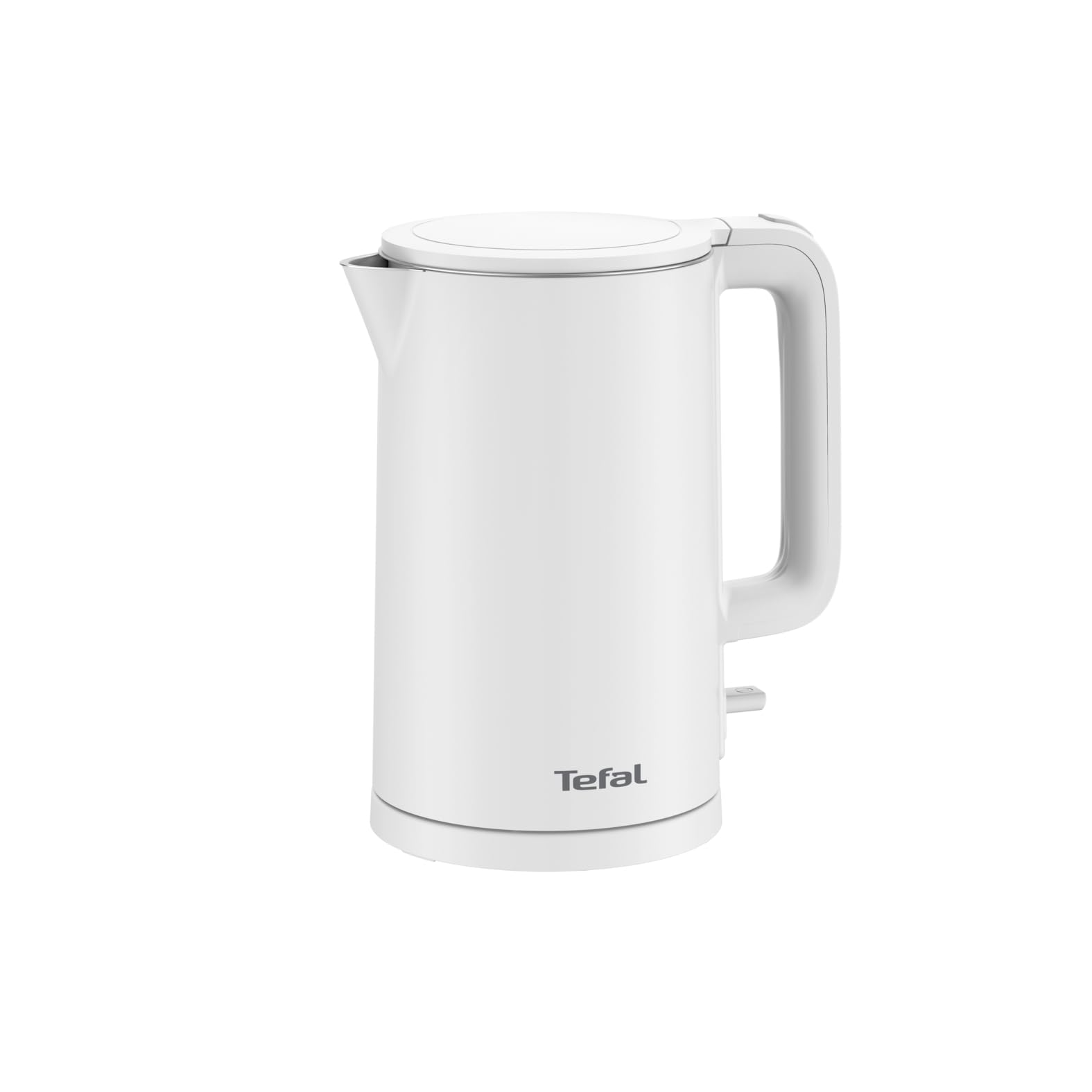 Tefal Thermo Protect Kettle, Hervidor eléctrico de 1500 W, Capacidad de 1,5L, Seguro al tacto, Apagado automático, Filtro extraíble y lavable, Color Blanco, KO1411E0