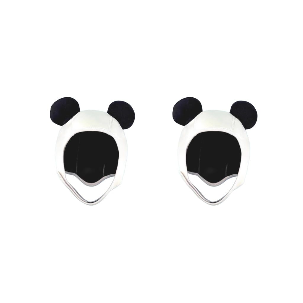 Gorro de neopreno para buceo, diseño de panda con dibujos animados, talla M, color blanco y negro