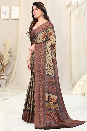 Image of MIRCHI FASHION Women's Ready to Wear 1 Minute Drape Chiffon Printed Saree with Blouse Piece