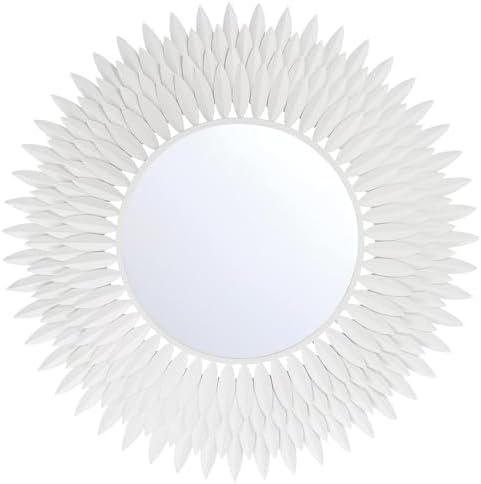 Crystorama Broche Matte White 30in Mirror