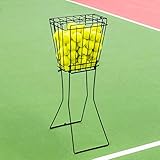 Vermont Cesta de pelota de tenis y tolva [capacidad de 72 pelotas] – Fácil almacenamiento y colección de pelotas de tenis