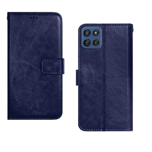 Image of amazon basics Moto Edge 60 Stylus 5G Flip Cover | Card Pockets Wallet & Stand | Flip Cover for Moto Edge 60 Stylus 5G (Blue)