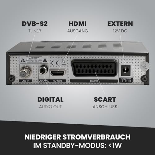[ Test SEHR GUT, Note 1.1 *] AXRED S90 Plus Sat Receiver mit Aufnahmefunktion, HD fähig, Full HD, Digital Sat-Receiver für Satellitenschüssel Satelliten Satellit TV Fernseher, HD-Receiver, HDMI