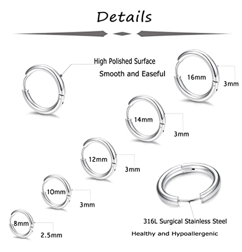 KALVICA 5 Paia Orecchini a Cerchio da