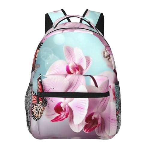 Sac à dos ordinateur portable contre les chocs et le désordre style orchidée