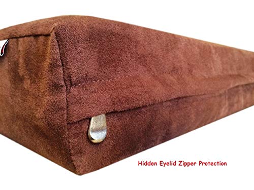 47''X29''X4'' Chocolate Brown Microsuede Fabric 100% Washable Resistant Anti Slip Luxury Comfort Replacement Dog Bed Zippered Duvet Gusset Case - Cover Only #TOP1