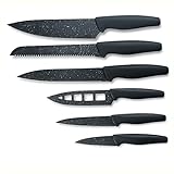 Granitestone Nutriblade 12-Piece Santoku Knives, High Grade Professional Chef Kitchen Knives with Easy-Grip Handles, Stainless Steel Rust-proof blades – Dishwasher-safe As Seen On TV