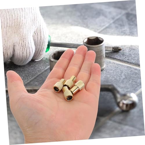 Cubierta de válvula metálica BESPORTBLE para adaptador de válvula de bicicleta miniatura 3