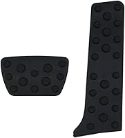 Vista 20 de Cubiertas de pedal de acelerador de gas de aleación de aluminio, accesorios interiores antideslizantes sin perforación, pedal de freno Pastillas