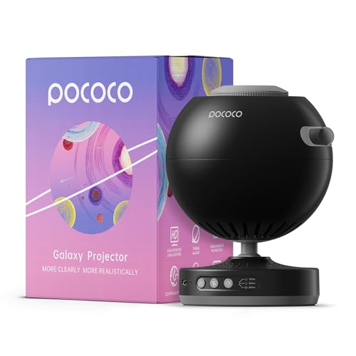 POCOCO Galaxy Star Projector for Bedroom with Replaceable Optical Film ...