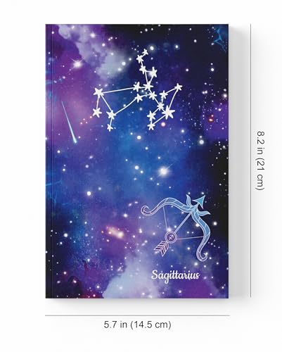 Image of AccuPrints A5 Premium Soft Bound Notebook Size 5.8 * 8.25 inches Diary for Girls and Women (144 Ruled Pages with planner, 80 GSM) (Sagittarius zodiac signs)