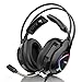 Tronsmart Alpha Casque Gaming PS4 Xbox One PC, Micro Casque Gamer avec Micro Anti Bruit, control audio intégré, Surround Casque Gamer Stéréo avec RVB LED, Mousse à Mémoire de Forme, Pilote 50 mm