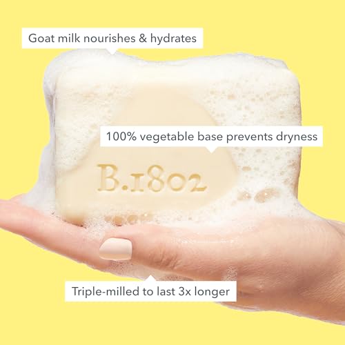 Image of Beekman 1802 Goat Milk Soap - Moisturizing Hand & Body Soap Bar with Shea Butter & Botanical Oils, Triple-Milled, Non-Drying, Made for Sensitive Skin, Fragrance Free 9 oz