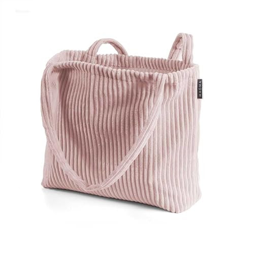 MAGMA Umhängetasche Tasche SHARA Cord Look Schultertasche Tragetasche (Rose)