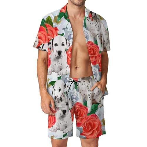 Chemise Hawaïenne Homme Ensemble Plage Évite la Chaleur Tenue 2 Pièces Légère S