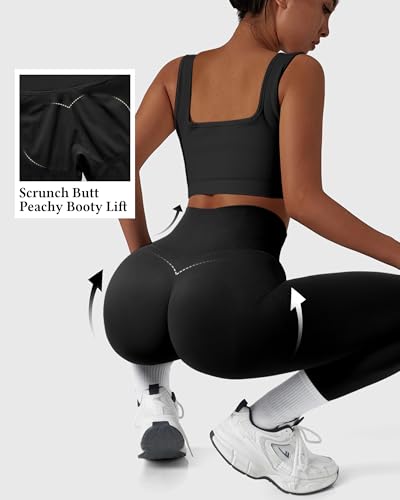Image of MOOSLOVER Seamless Butt Lifting Workout Leggings for Women High Waist Yoga Pants Compression Contour Tights