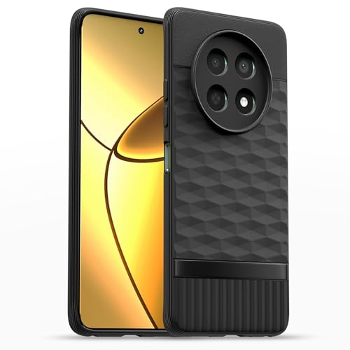 Image of Polycarbonate Back Case Cover for Realme Narzo 70X 5G Rugged Dual-Layer Shockproof Protective Case with Camera Protection for Realme Narzo 70X 5G (Black)