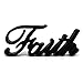 CVHOMEDECO. Matt Black Wooden Words Sign Free Standing Faith Tabletop/Shelf/Home Wall/Office Decoration Art, 10-3/4 x 4-1/2 x 1 Inch