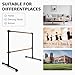 HooKung 4FT/6FT Freestanding Ballet Barre Wood/Steel Height Adjustable from 7 to 46 inch Ballet Bar Portable Double Dance Bar for Home Workout and Stretch (4FT Solid, Black)