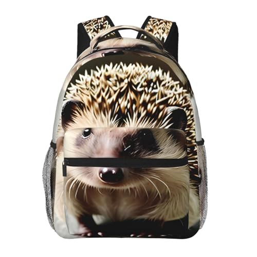 WBQLSL Bonita mochila casual de erizo, mochila para laptop, para viajes, senderismo, negocios, camping, gimnasio