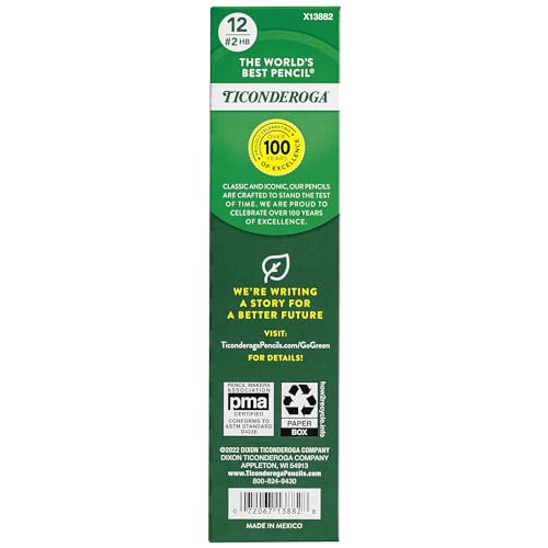 Image of Ticonderoga Wood-Cased Pencils, Unsharpened, #2 HB Soft, Yellow, 12 Count