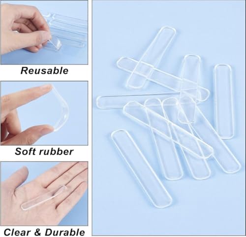 Image of Door Stopper Wall Protector, Square Clear Wall Shield Bumper Guard from Door Knobs, Sturdy Self Adhesive, Washable and Reusable Shock Absorbent (Door Patti)