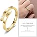 LIU JUN Trust God Ring For Women, Inspirational Ring Engraved TRUST GOD Fashion Stainless Steel Adjustable Religious Faith Rings for Women Men Jewelry Gifts (Gold)