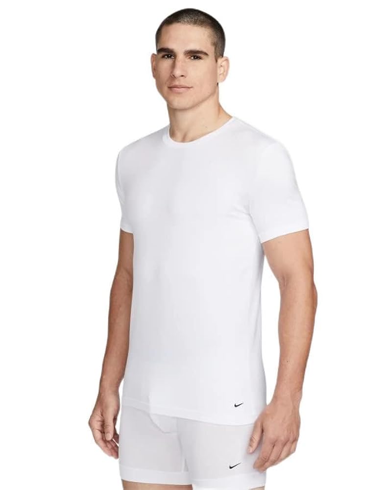 Nike The Nike Tee NEW JEANS ホワイト Nike Essential Cotton Stretch Crew Tee 3Pk, White, X-Large