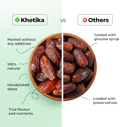 Image of Khetika Premium Fard Dates 400gm, Dry Fruits, Khajoor, Khajur, No Added Sugar
