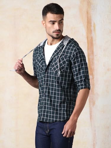 Image of High Star Men's Full Sleeve Cotton Shirt | Stylish Casual Shirt for Men | Comfortable & Trendy