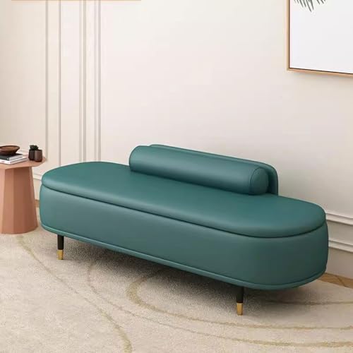 Banc de rangement ottoman avec coussin confortable et élégants pieds en métal