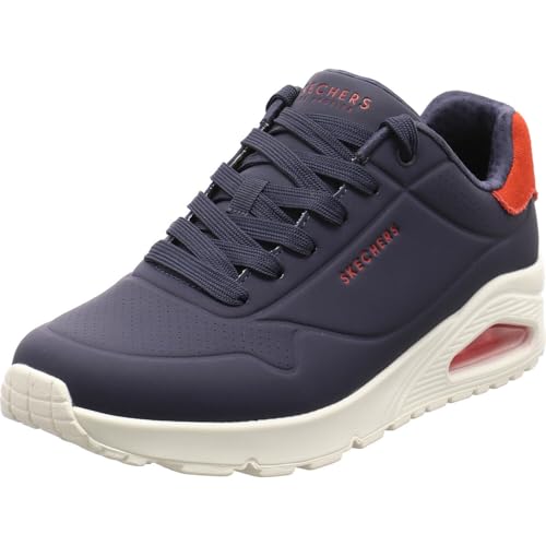 Skechers Men's Uno - Suited On Air Sneaker, Navy/Red, US 8