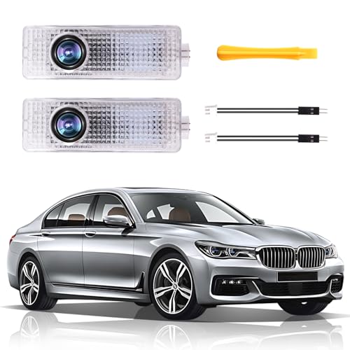 2PCS Car Door Light Projector HD Logo Welcome LED Lights Compatible with 1/3/4/5/6/7/X1/X2/X3/X4/X5/X6/M/GT Series Car B Accessories(B-BM)