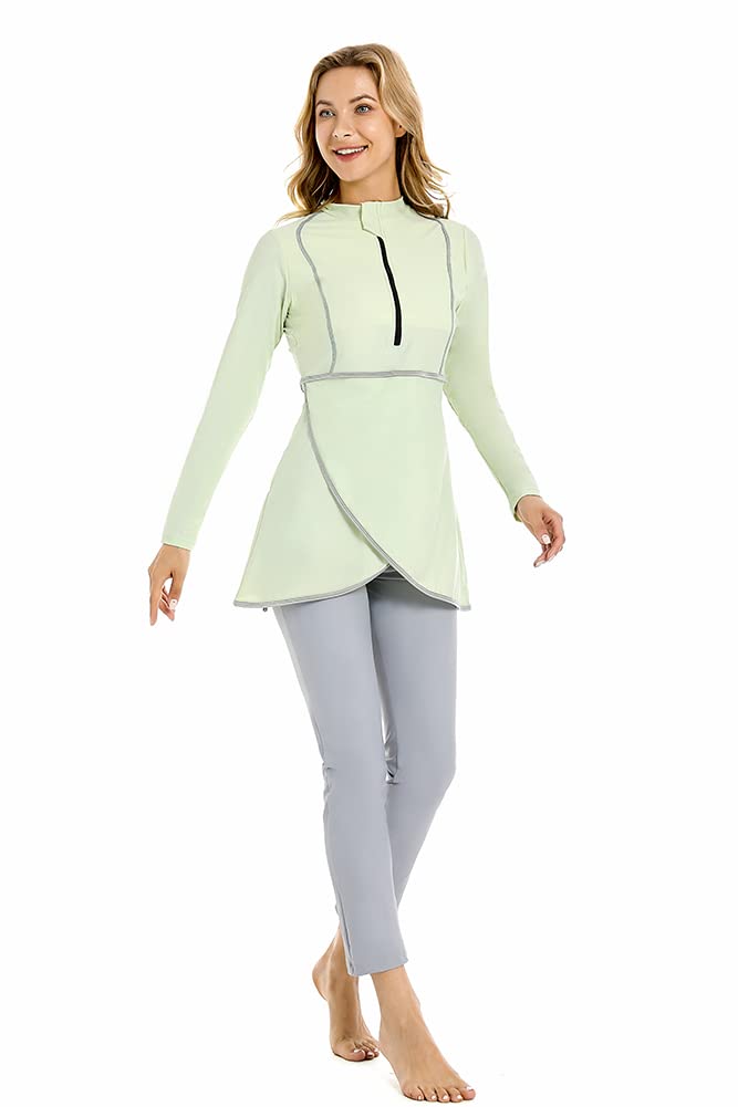 Costumi da Bagno Musulmani per Le Donne Costume Intero Islamico Burkini Modest Costume da Bagno a Maniche Lunghe Sportivo