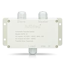 مفتاح نقل أوتوماتيكي، مفتاح نقل أوتوماتيكي Briidea 120 VAC 16 AMP ATS للعاكس والقوى الرئيسية، مناسب للاستخدام في القوارب والمركبات الترفيهية وأنظمة الطاقة الشمسية والبيوت المتنقلة