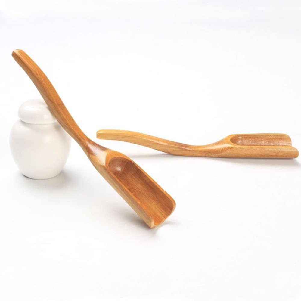 Cuchara de té suelta de bambú, cuchara de café de madera, cuchara métrica de té suelta, cuchara de sal de azúcar para condimentos naturales, cuchara de té pequeña para el hogar