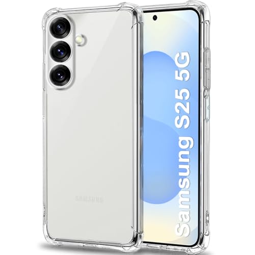 Image of TheGiftKart Transparent Crystal Clear Back Cover Case for Samsung Galaxy S25 5G | Shockproof Soft TPU Case | Cushioned Edges for Ultimate Protection Back Cover Case (TPU, Transparent)