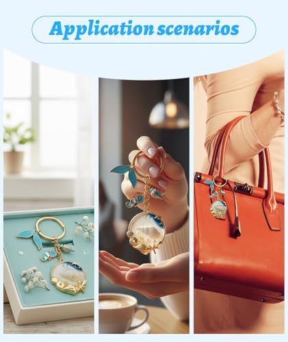 Image of 6 PCS Aesthetic Keychain, Cute Butterfly Bag Charms for Girls, Alloy Metal Key Chain Set with Six Pieces