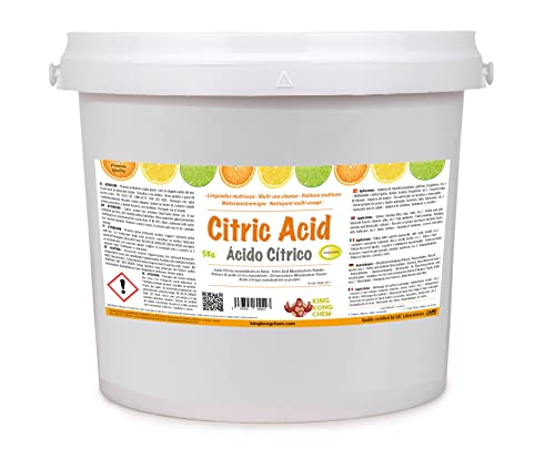 ÁCIDO CÍTRICO 5 KG – Limpiador del Hogar - 100% Puro y Biodegradable - Para Cocinas, Baños y Hogar en general