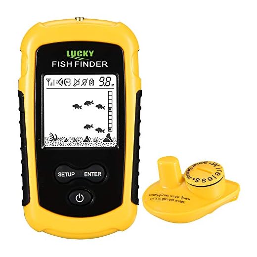 LUCKY Castable Wireless Fish Finder Kayak Portable Ice Fish Finders Handheld LCD Display Depth Finder Boat