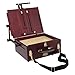 Soho Urban Artist Pochade Box for Plein-Aire Painting French Easel, Lightweight, Portable & Adjustable, Mahogany Finish
