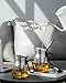ZENS Design Glass Teapot with Infuser, 23 oz Small Loose Leaf Tea Steeper Pot with Stainless Steel Spout for Hot Tea Steeper, Oval Handle Clear Tea Pot with infusers for Loose Tea Lovers Gifts