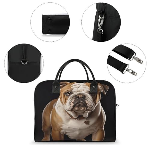Maletín para portátil Bulldog inglés con correa ajustable miniatura 6