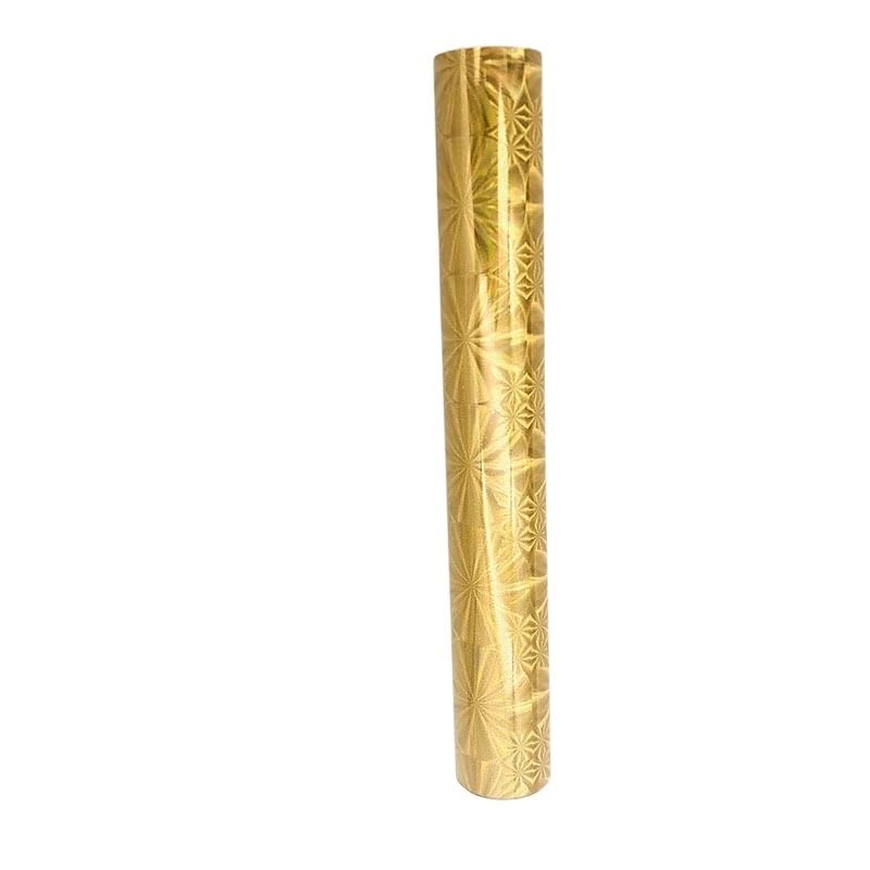AOEGBY Hot Stamping Foil 27 Colors Stamping Foil Transfer Foil Paper Roll for Heat Foil Pen Hand Account DIY Handmade T-Shirts Crafts 5.91inx9.84ft Hot Foil (Color : Golden Snowflake)