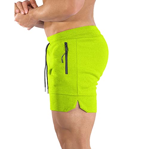 Image of PIDOGYM Men's 5 inch Gym Workout Shorts,Fitted Jogging Short Pants for Bodybuilding Running Training with Zipper Pockets