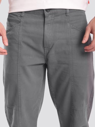 Image of BENE KLEED Men's Solid Cotton Trousers | Classic Style | Full Length | Relaxed Fit |