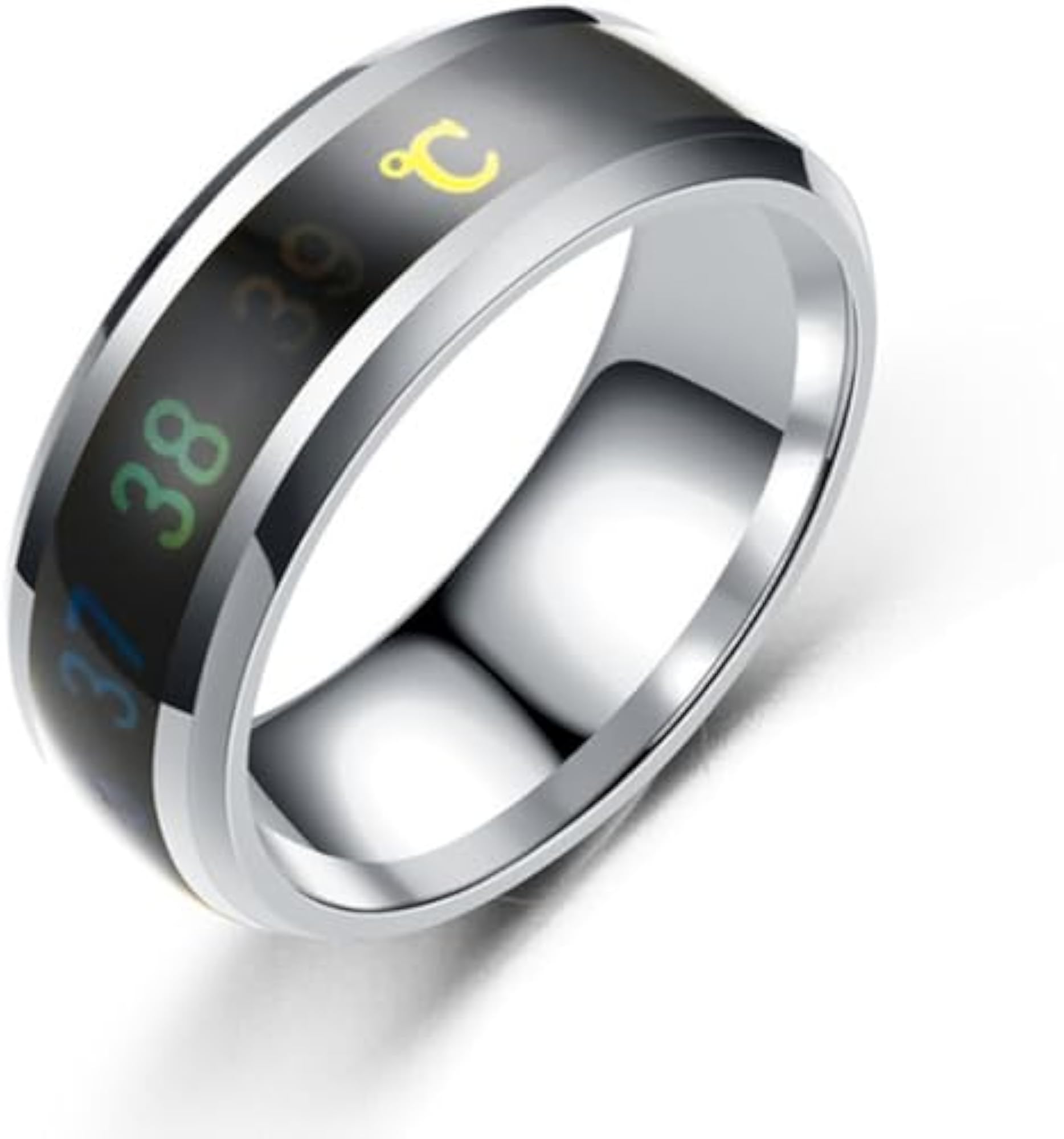 Stainless Steel Temperature Sensor Thumb Ring, Unisex