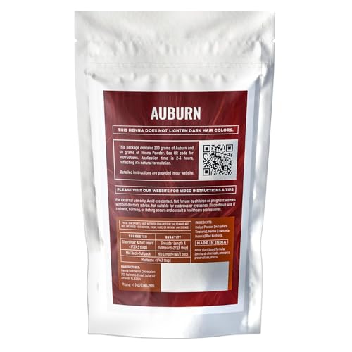 Tinte natural de henna para cabello color caoba 200g miniatura 2
