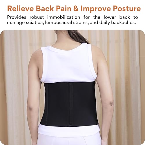 Image of FOVERA Abdominal Belt After Delivery for Tummy Reduction - Lumbo Sacral Lower Back Pain Relief Binder - Breathable Post C-Section Waist Support | For Women & Men (Large, Pack of 1)